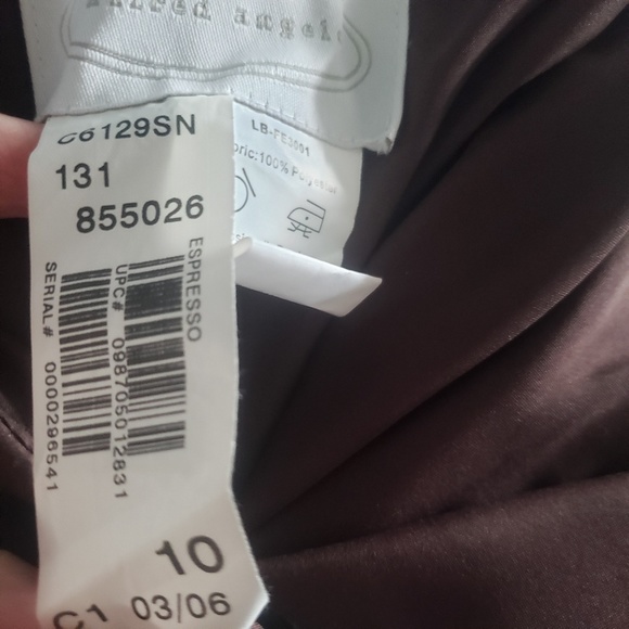 Alfred Angelo Espresso Strapless Midi Formal Dress - Picture 6 of 6